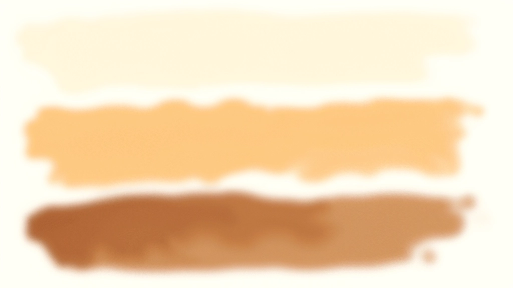 Drei-Schichten-Farbmodell mit Basis-Hintergrund, Akzent-Hintergrund und Text-Ebene für warmes artisanales Webdesign