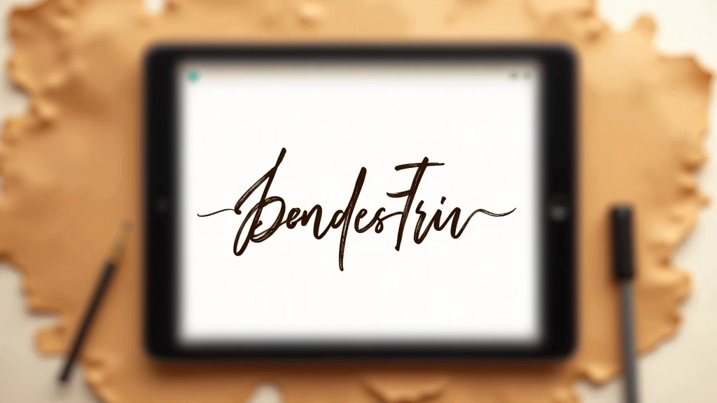 Handschriftliche Schrift auf digitalem Hintergrund