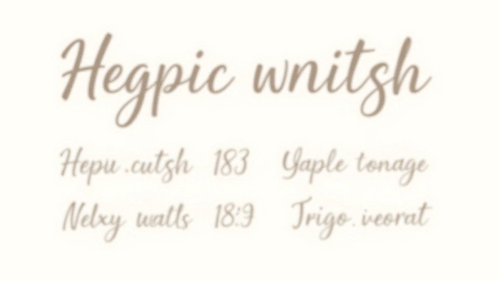 Verschiedene Schriftgrößen einer eleganten Script-Schrift, von 18px bis 48px, mit Markierungen für optimale Lesbarkeit